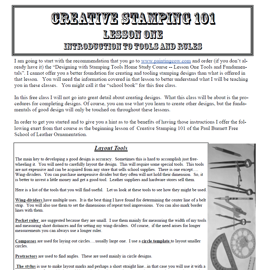 Creative Stamping 101 – Lesson One: Introduction to Tools and Rules